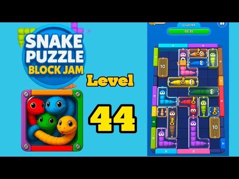 Snake puzzle block jam level 44 solution walkthrough