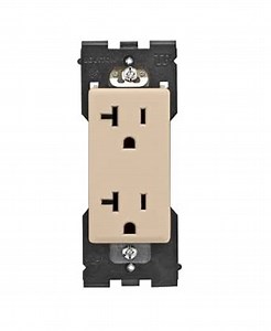 Leviton Renu Tamper-Resistant Outlet, 20-Amp, 125VAC, RER20-DT, Dapper Tan