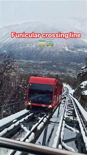 World's best funicular rides in Switzerland 🇨🇭🚞🚊🚃 #shorts #shortsfeed #snow #switzerland #travel