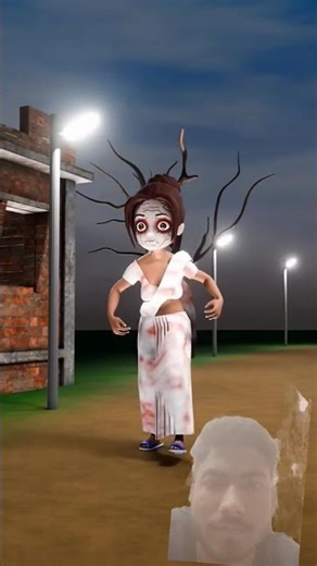 gown wali chudail#funny#bhoot#comady#cartoon#shorts