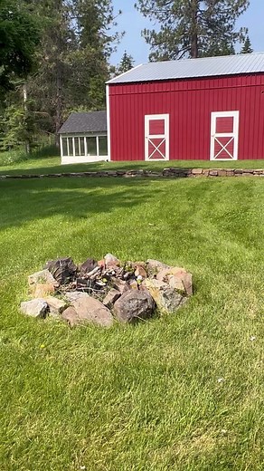 2.5K views · 32 reactions | DIY Rock Fire Pit #diyprojects #diyrockfirepit | Lavender Brook Farm | Facebook