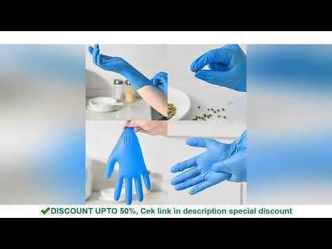 10/20/50/100PCS Blue Nitrile Gloves Disposable Waterproof Blue Gloves Kitchen Dishwashing Pet