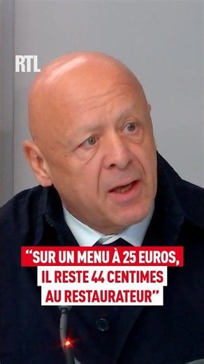 "On a 25-euro menu, the restaurant owner is left with 44 cents": Thierry Marx on RTL