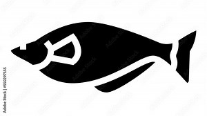 rainbowfish aquarium fish glyph icon animation