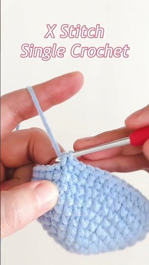 How To Crochet : X Stitch Single Crochet (Yarn Under SC) #crochettutorial
