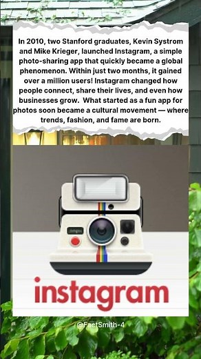 📸 THE BIRTH OF INSTAGRAM — HOW IT CHANGED THE WORLD 🌍✨