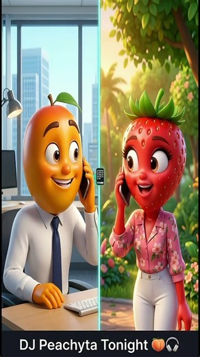 Fruit characters planning their perfect night out 🎧🖤