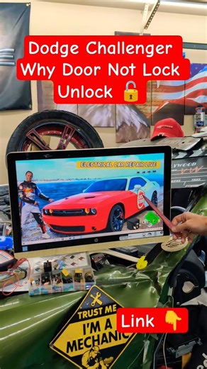 Dodge Challenger⚒️ Why Door Not Lock Unlock🔓👉#dodge #challenger #mopar #fix #howto #easy #diy #video