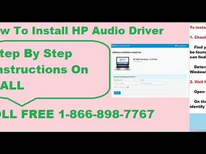 Call @ 1-866-660-0568 How To Install HP Audio Driver | www.123.hp.com/setup for Printer and computer