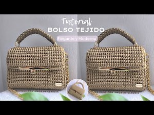 Bolso Tejido a Crochet | Elegante y Sofisticado 👜 Punto Bajo Doble | Paso a Paso de Inicio a Fin.