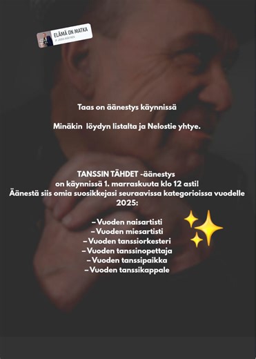 Äänestyslinkki 👇👇👇 https://gramofoni.fi/tanssin-tahdet-2025-aanestys-on-alkanut/ | Jaska Mäkynen ja Nelostie -Virallinen