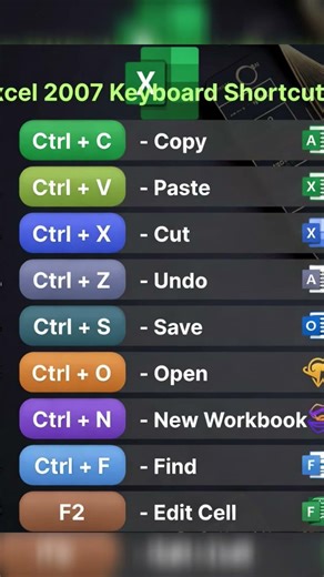 Excel Shortcut keys