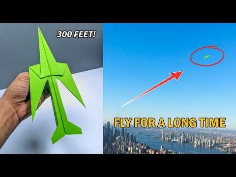 How to Make a Paper Plane That Flies 300 Feet! ✈️ | Easy Long Distance Paper Plane