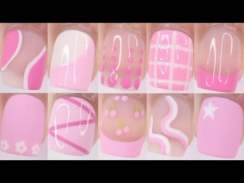 HUGE NEW NAIL ART COMPILATION | quick and easy pink nail design ideas