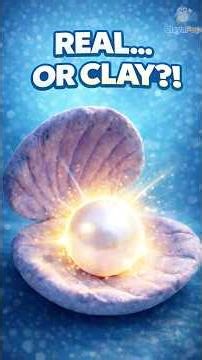 Can You Tell It’s Clay? 🐚✨ #clayforkids #claytutorial #kidscrafts #pearl shell #diycrafts