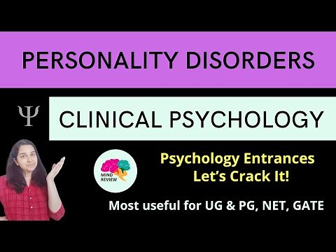 Personality Disorders | Clinical Psychology| Psychology Entrances| Mind Review