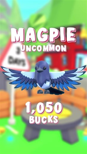 New Magpie bird coming to Adopt Me this Friday! I am so excited to get my hands on this pet, I LOVE the colors! #adoptme #robloxadoptme #adoptmeupdate #adoptmenewpet #magpie New update Adopt Me pet poor to rich mega neon german shepherd robux this friday