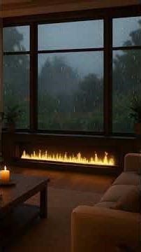 Rain & Thunder at The Amber Solace: 10 Hours of Deep Sleep Fireplace Ambience ⛈️ 4K ASMR Bliss