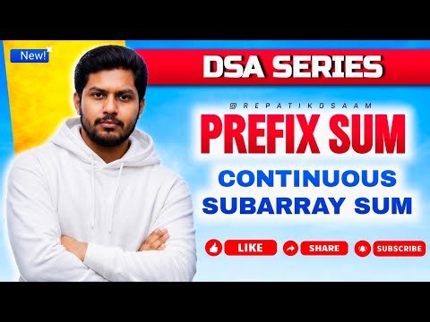 Continuous Subarray Sum Explained 💡 | Prefix Sum + Modulo Trick | DSA Telugu Ep.46