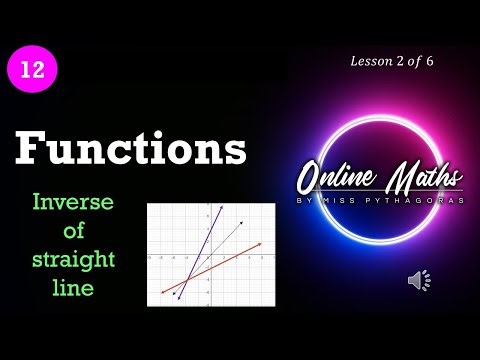 Functions Grade 12: L2 Inverse of a Straight Line