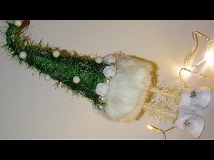 Karácsonyi fenyő manó készítése-asztali dekorációs ötlet