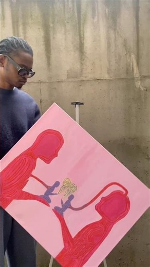 Revealing My New Artwork #acrylicpainting #artthatspeaks #artreels #artreveal #aaronartway