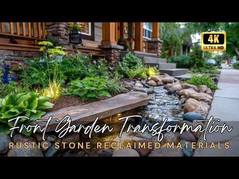 🏡 Extreme Front Garden Transformation: Building a Rustic Stone Courtyard with Reclaimed Materials