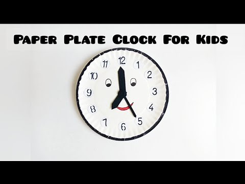 DIY Analog Clock For Kids With Paper Plate| For Kindergarten| School Project .