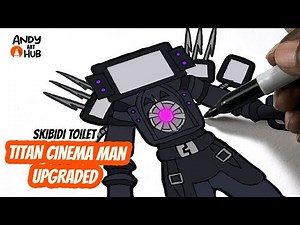 How to draw Titan Cinemaman Upgraded | Skibidi Toilet Characters | Step by step drawing