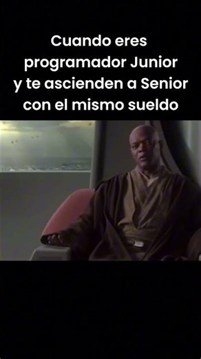 La cara que pones cuando eres senior pero ganas como junior #dev #meme #truth
