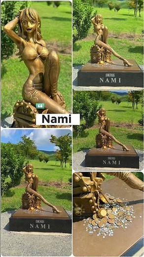 🌊 Nami Statue in Kumamoto, Japan | One Piece Landmark Adventure 🗾 #onepiece #nami #kumamoto