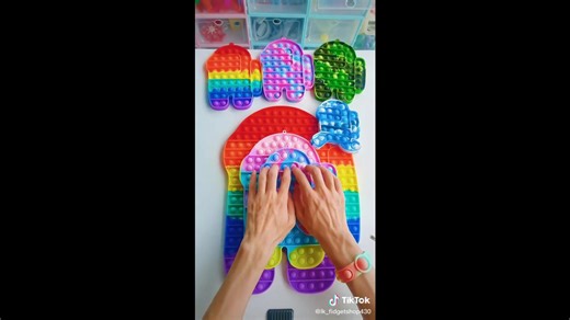 Among Us rainbow pop it ASMR