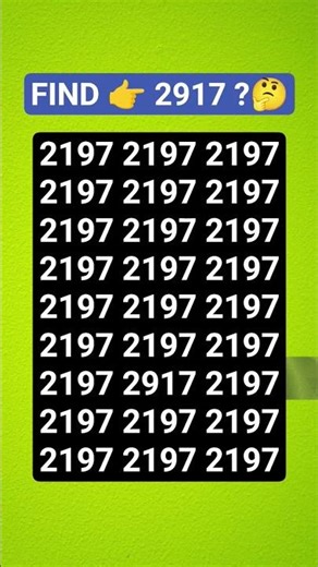 Find The 2917 #shorts #viral #quiz #quizgame #puzzle #maths #iqtest #education #ytshorts