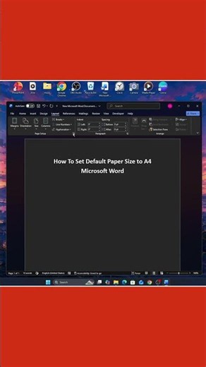 How to Set A4 as the Default Paper Size in Microsoft Word