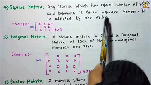 y2mate.com - Types Of Matrices with definition and Example  Matrices Definition with Example Mathema