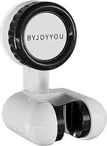 Suction Cup Shower Head Holder Wall Mount,No Drilling, Removable,Height Angle Adjustable Handheld Shower Holder,Strong Suction Fixation (White)