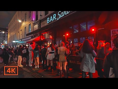 Halloween Night Walk in London’s Soho | Costumes, Crowds & Central London Vibes | 4K Walking Tour