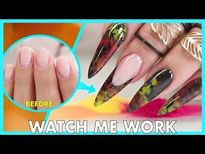 Create Black Acrylic Nails Easy with Ziplock Bags 🤔