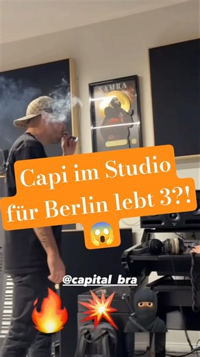 Capital bra im Studio für Berlin lebt 3?!😱🔥 #capitalbra #deutschrap #comeback
