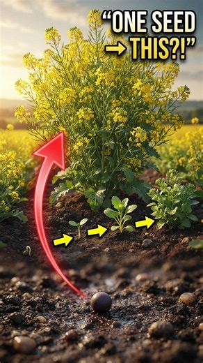 This Mustard Plant Grows Faster Than You Think 🌱💛 From Tiny Seed to Harvest #shorts #mustard #plants