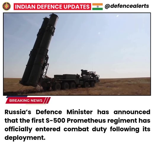 IDU on Instagram: "🔴#Russia’s Defence Minister has announced that the first #S500 Prometheus regiment has officially entered combat duty following its deployment."