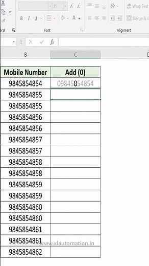Stop Typing Zero Before Mobile Numbers—Use This Excel Hack #exceltips #exceltutorial #office