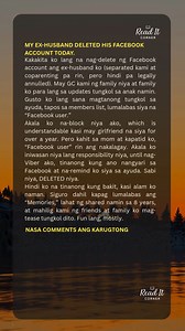 My ex-husband deleted his Facebook account today. #FamilyDrama #relationshipdrama #relationshipproblems #confession #offmychest #storytelling #storytime | Read It Corner