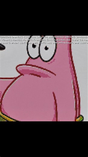 I made a pixel art of Patrick from SpongeBob in Minecraft.