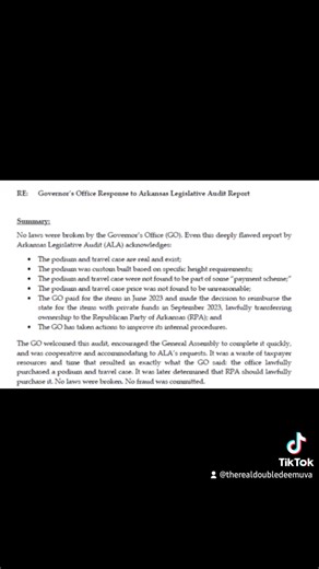 3.7K views · 229 reactions | The long awaited Lectern Gate report involving Sarah Huckabee Sanders has just been released, and state investigators have referred their findings to a criminal prosecutor. | Doubledeemuva Blaqurate News | Facebook