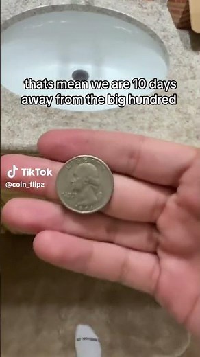 Flip 90 | Flipping A Quarter Everyday Until The Glass Overflows #coin #coinflip #money