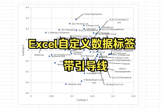 Excel自定义数据标签并更改引导线格式