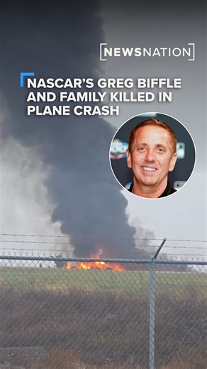 NASCAR driver Greg Biffle, his wife and two children were killed in a private jet crash, officials confirmed Thursday. Biffle's plane crashed on the tarmac of a North Carolina airport while attempting to land, but the cause remains under investigation. Full story: https://www.newsnationnow.com/us-news/southeast/north-carolina-plane-crash-linked-to-nascar-driver/ | NewsNation