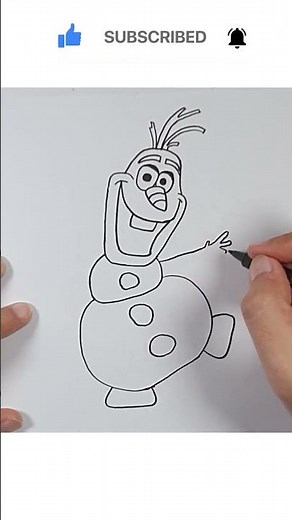 ⛄ How to Draw Olaf - Easy Drawing #easydrawing #drawingtutorial #drawing #draw #coloring #frozen