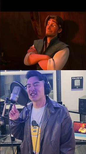 Voicing every character in Tangled (Part 2) #tangled #flynnrider #zacharylevi #rapunzel #voiceactor